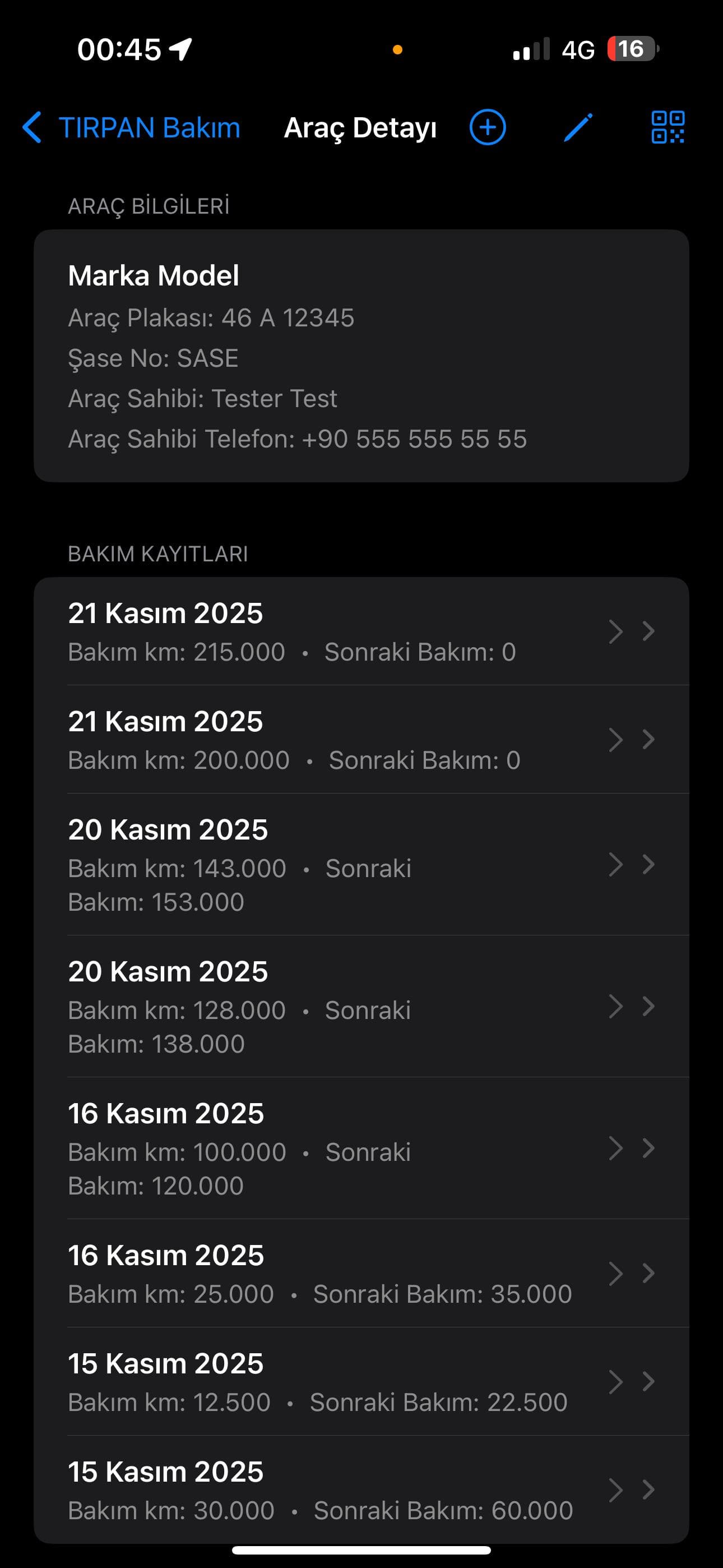 Bakım Ustası Mobil Ekran 2