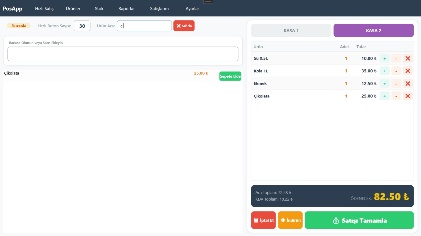 Ürün Arama Özelliği